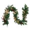 Northlight Pine with Burlap Poinsettias and Jute Ornaments Christmas Garland - 6' x 10" - Unlit
